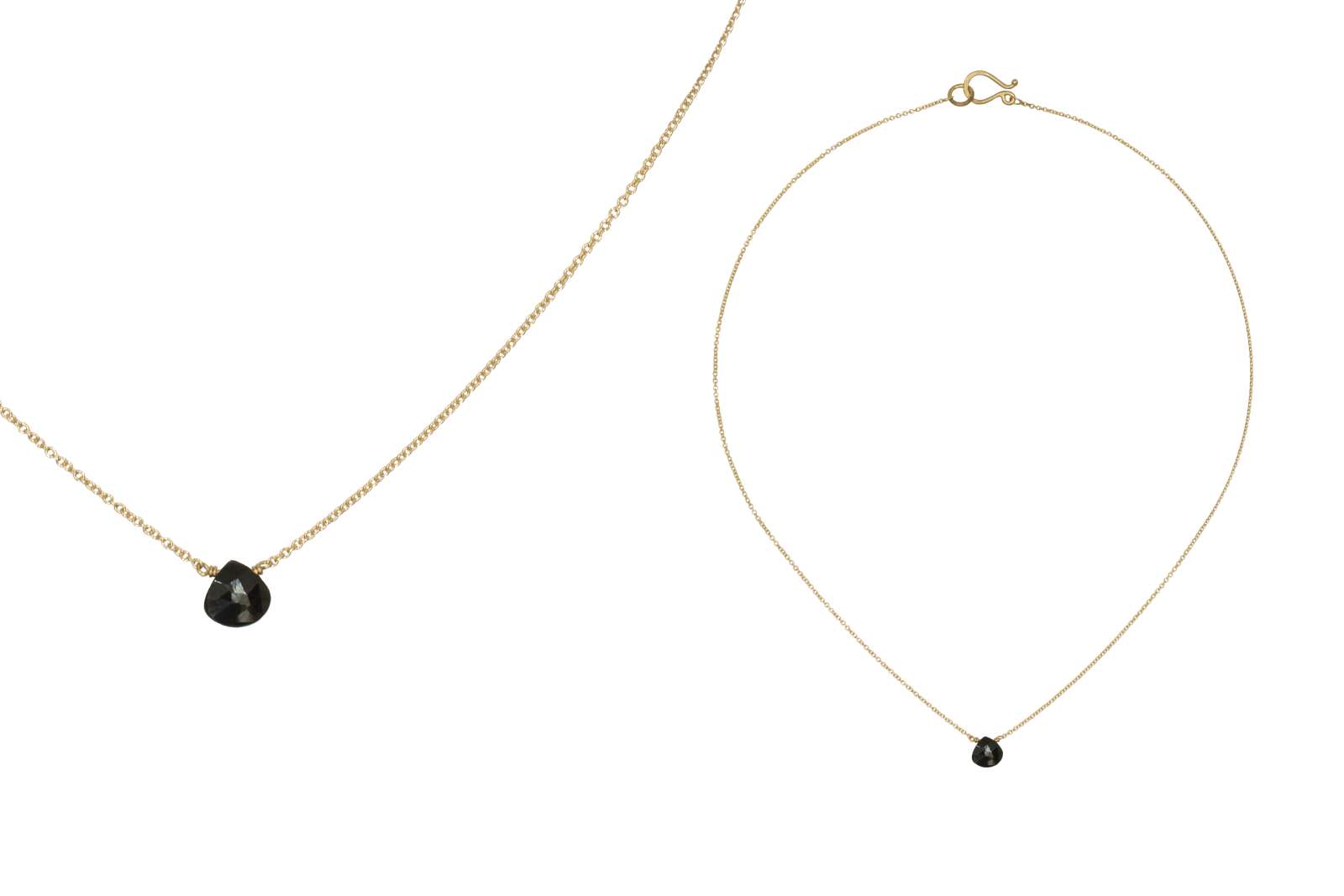 Eva Melanite Necklace 9 kt Yellow Gold