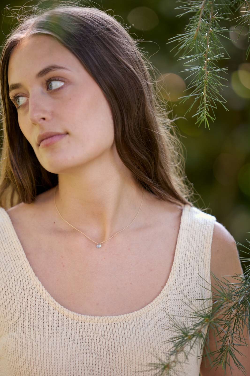 Eva Swiss Topaz Necklace 9 kt Yellow Gold