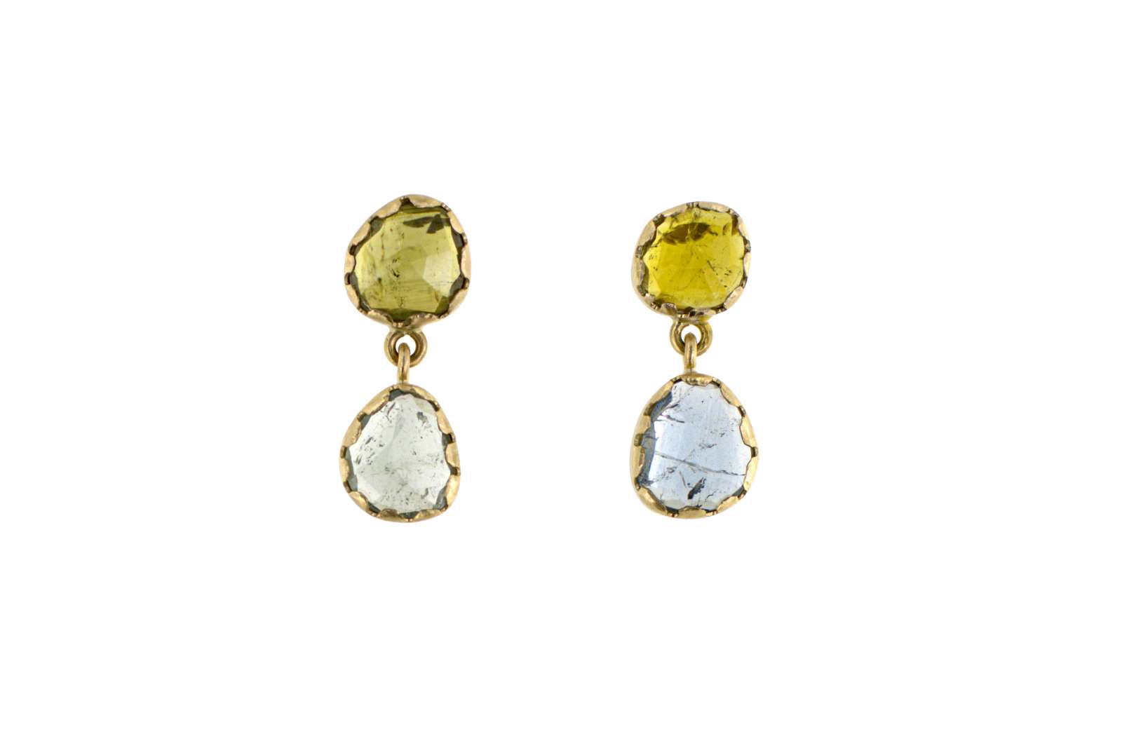 2 Bezel Earrings 