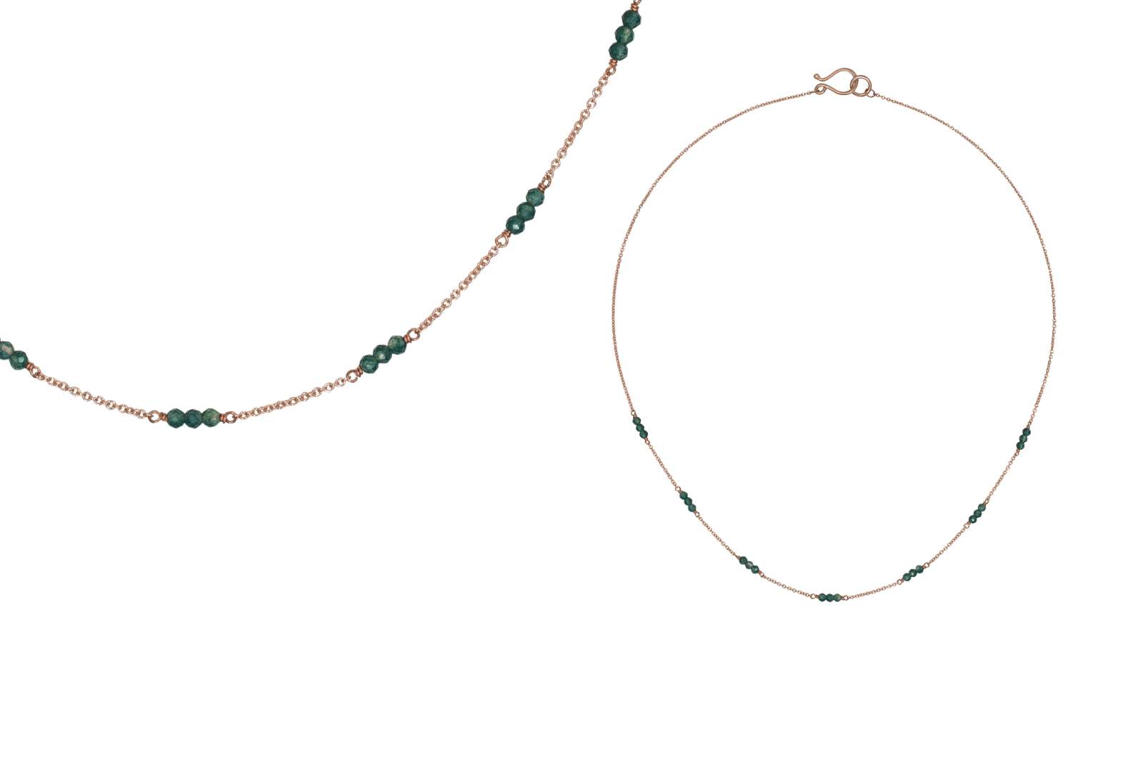 Lea Necklace Cyanite 9kt Rose Gold