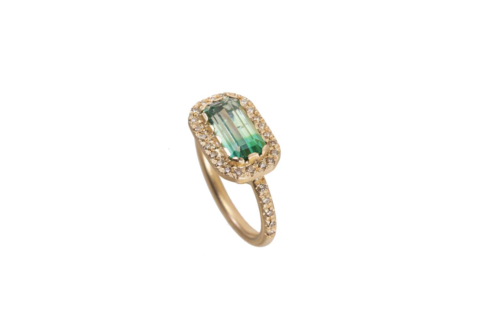 Anello Classico Tormalina Bicolor 