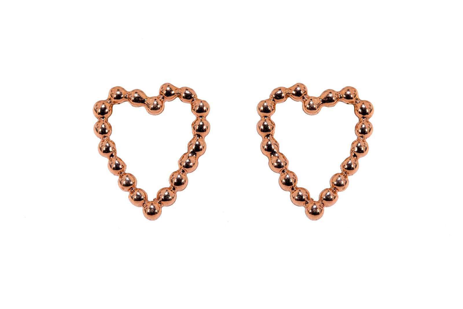 Cuore Pallini Earrings 9kt Rose Gold