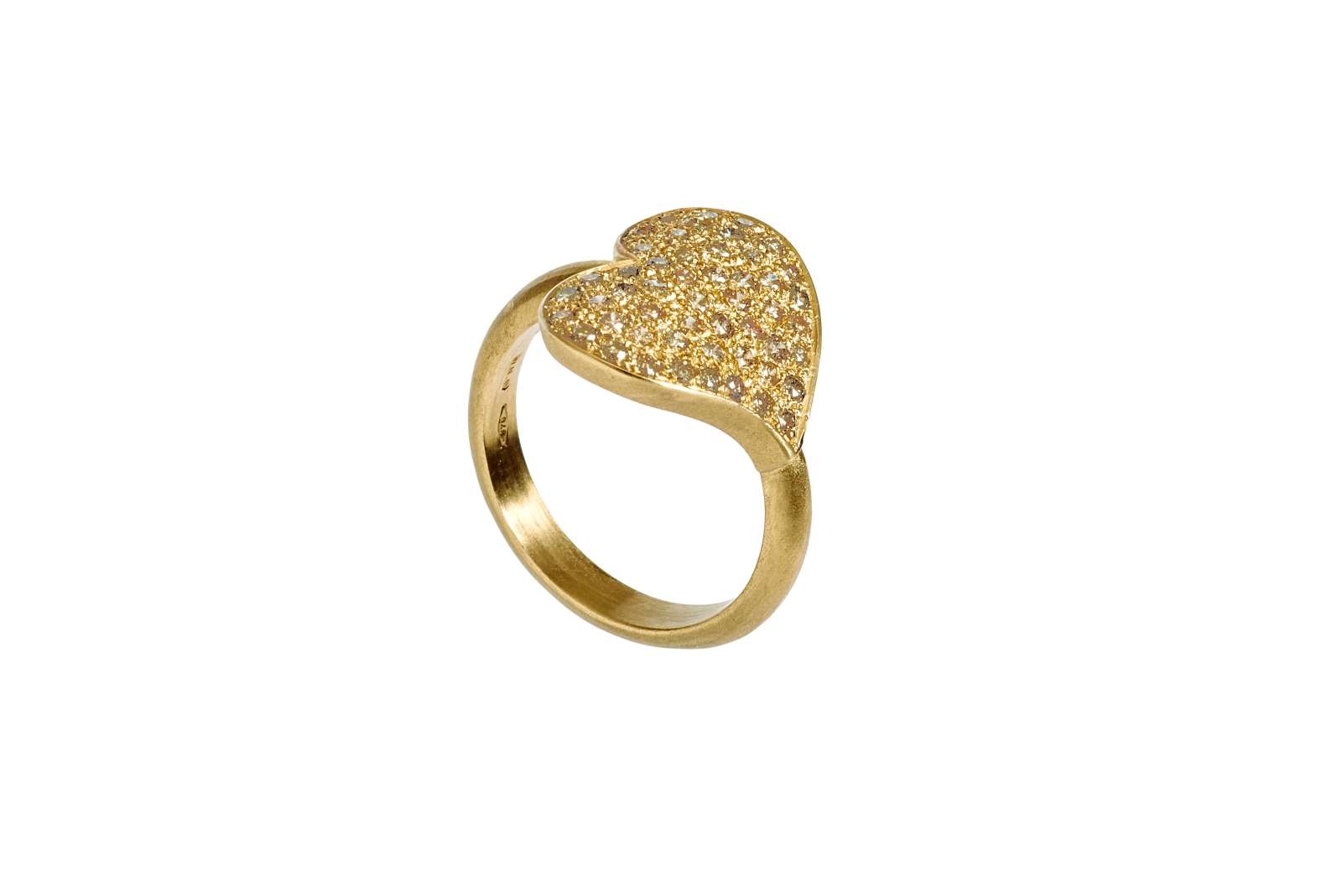 Anello Cuore pavé