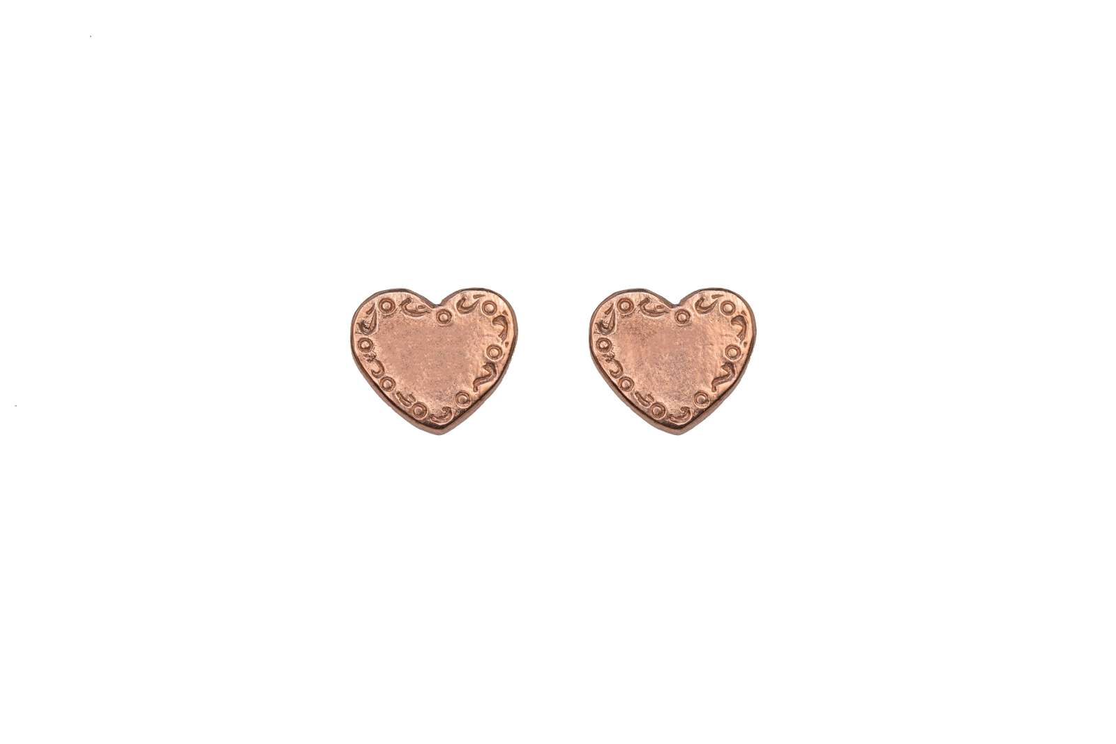 Orecchini Cuore Oro Rosa 9kt