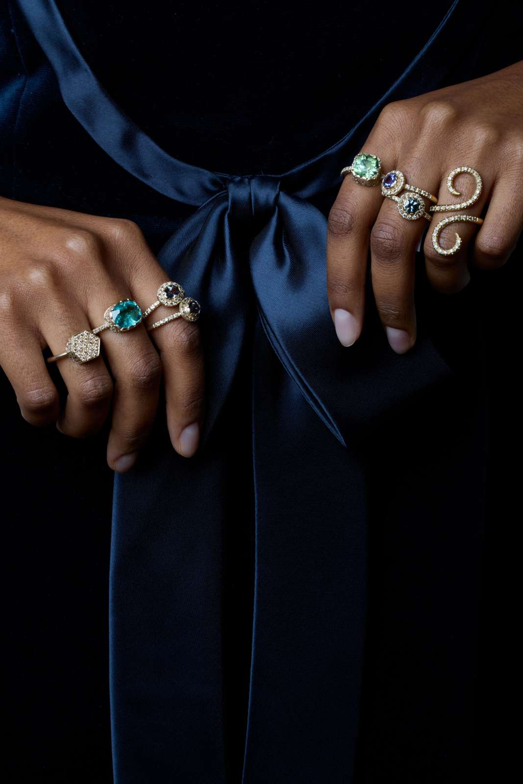 Anello Dado Diamanti Oro Bianco 18kt