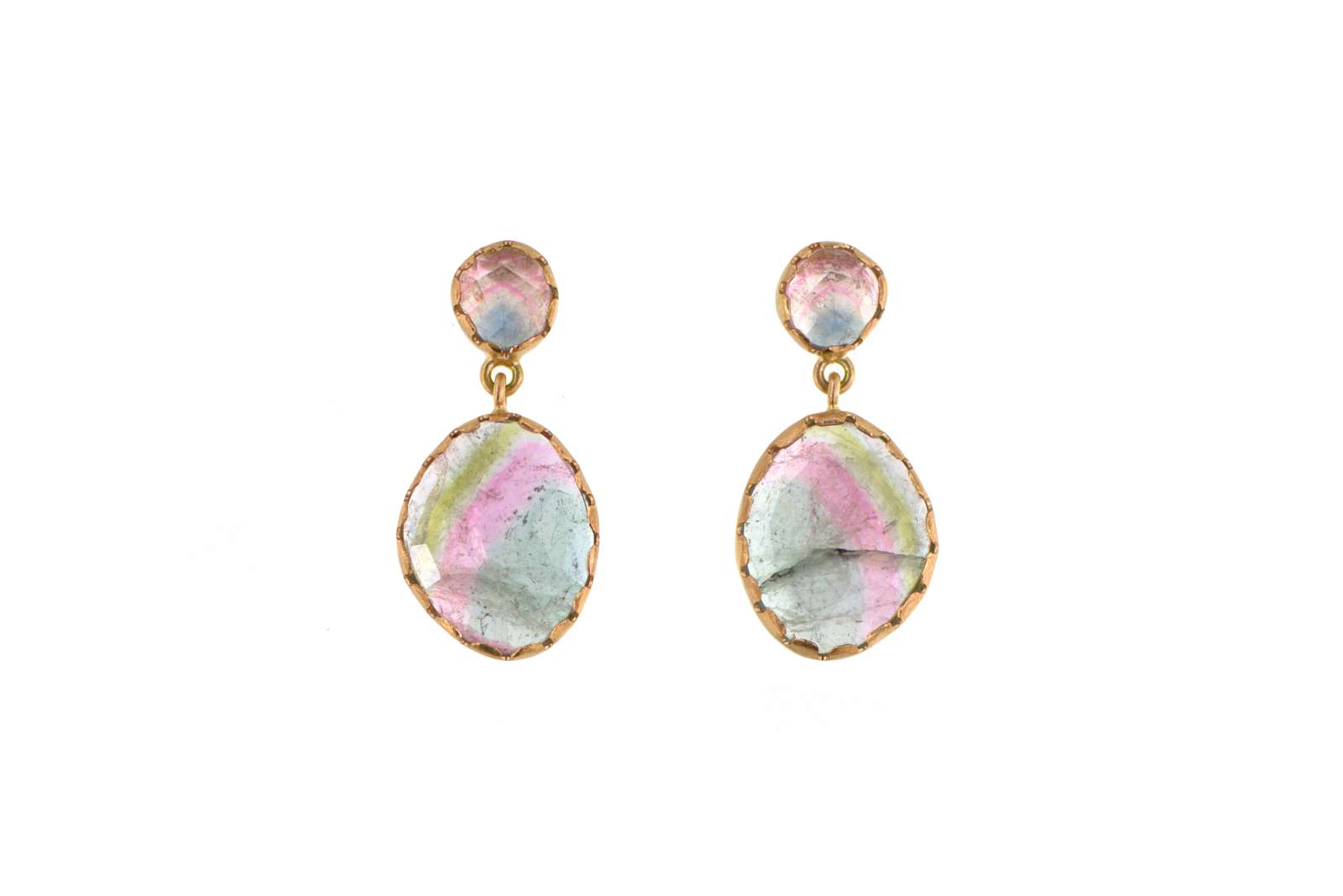 Double Bezel Earrings 