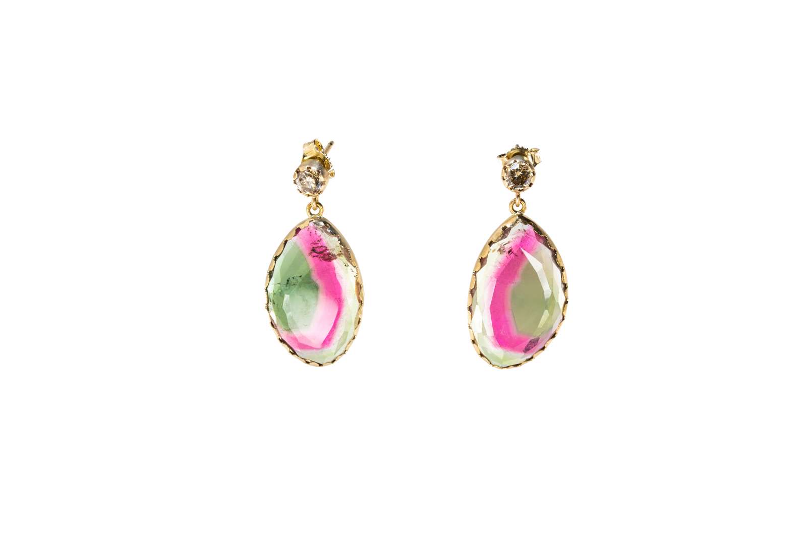 Double bezel earrings