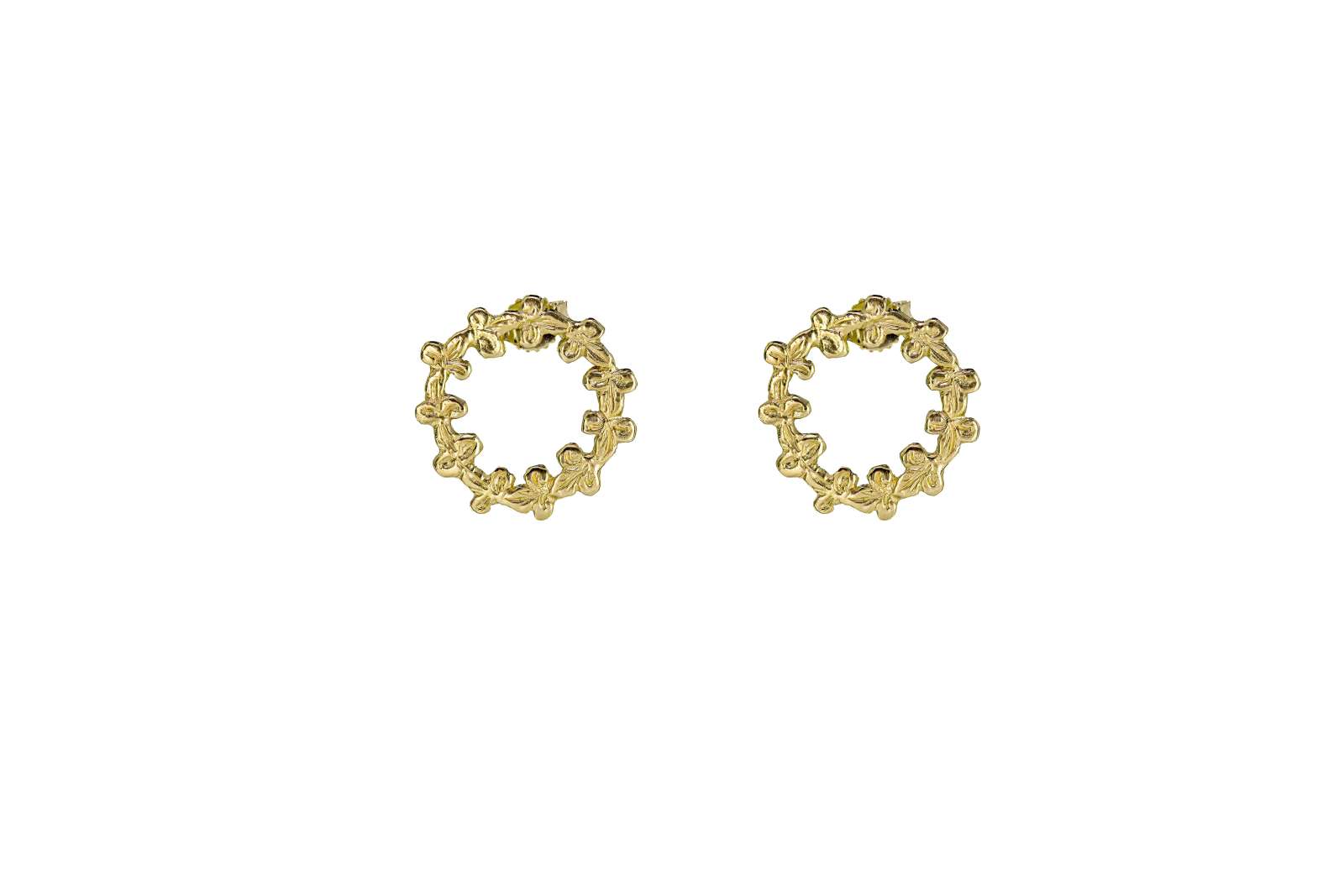Round Gigliuccio Earrings 9kt Yellow Gold