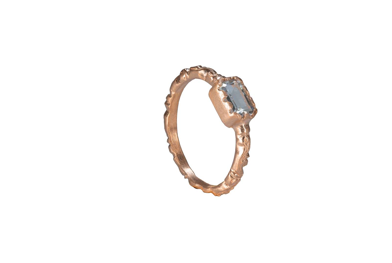 Grazia Ring Aquamarine 9kt Rose Gold 