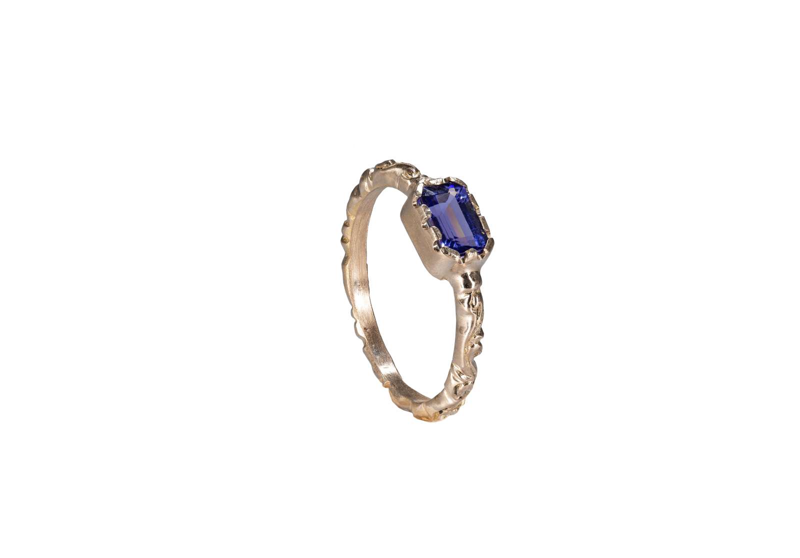 Anello Grazia Tanzanite Oro Bianco 18kt