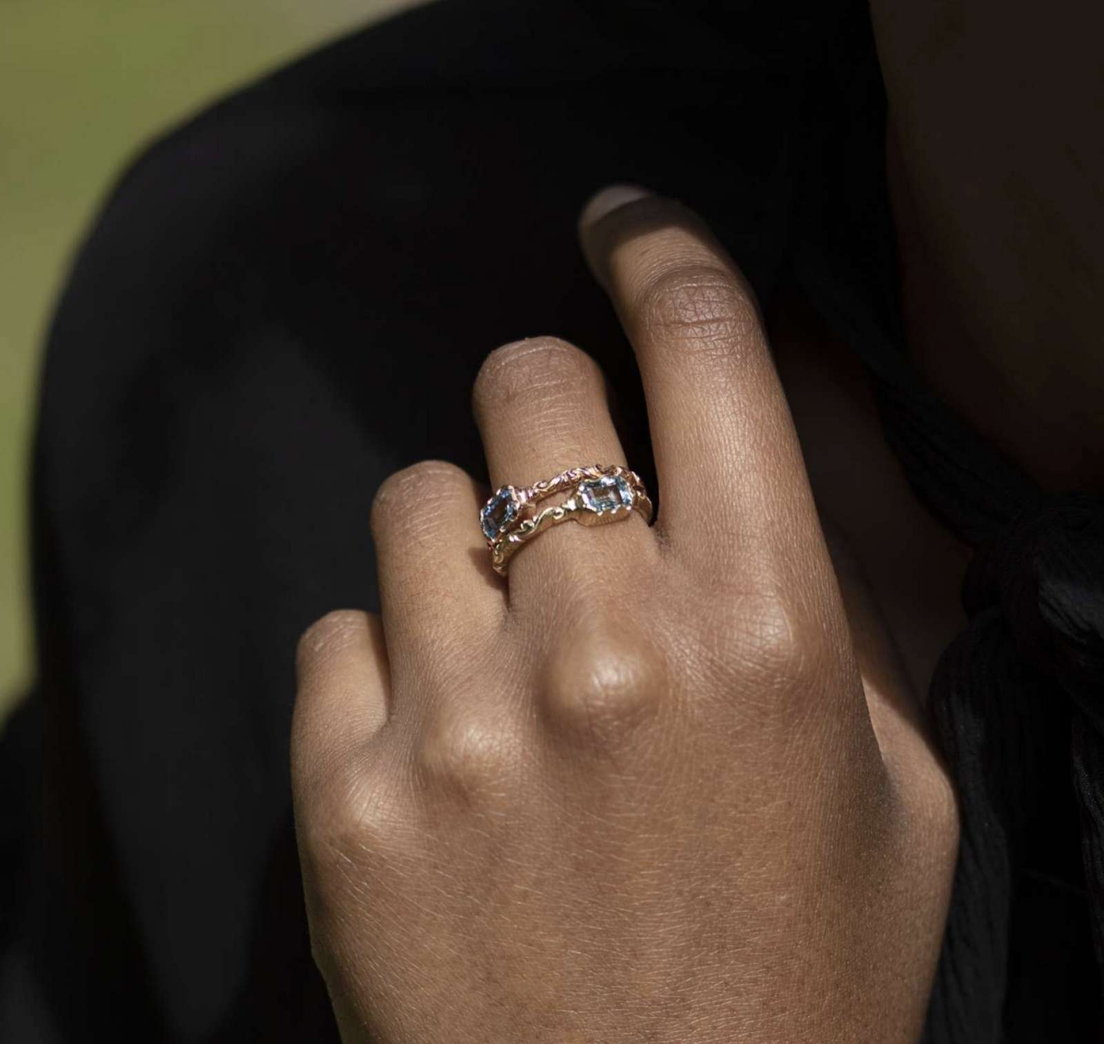 Grazia Ring Topaz 9kt Yellow Gold