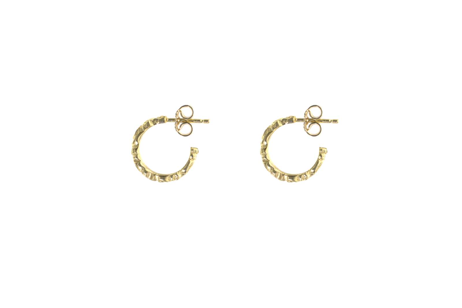 Les Poulettes Bijoux - Orecchini In Oro Placcato Con Mini Cerchi E Perla Coltivata - Regalo In Cofanetto
