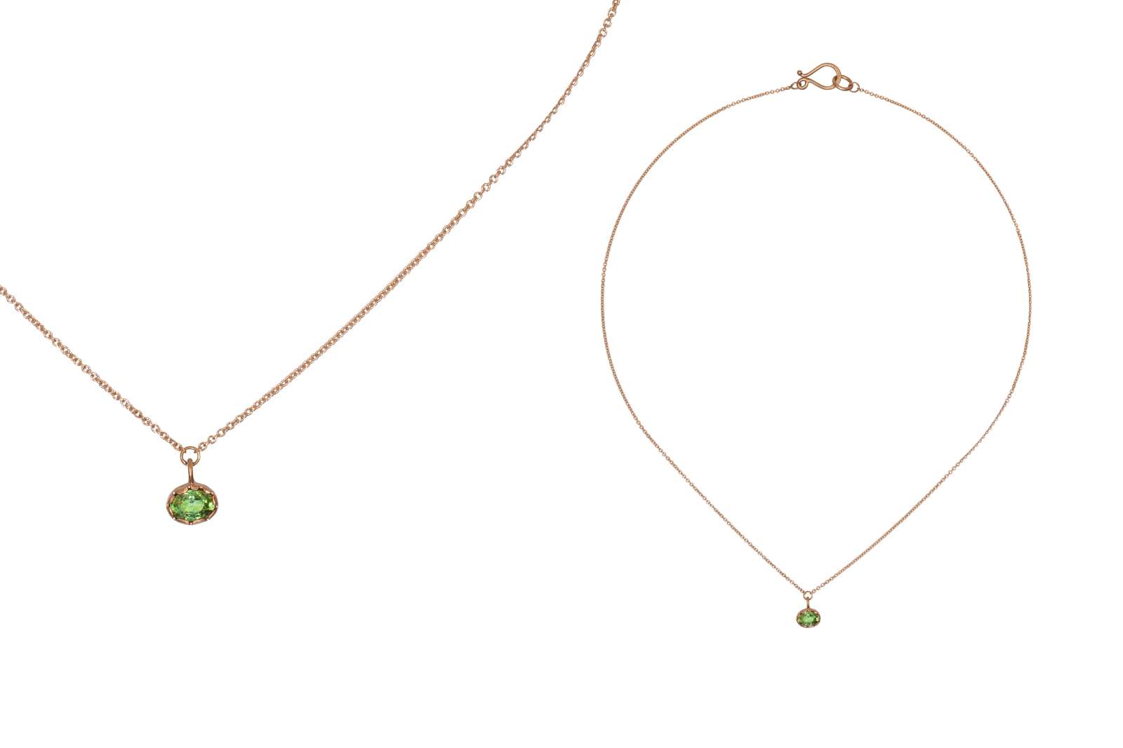 Peridot Hope Necklace Rose Gold 