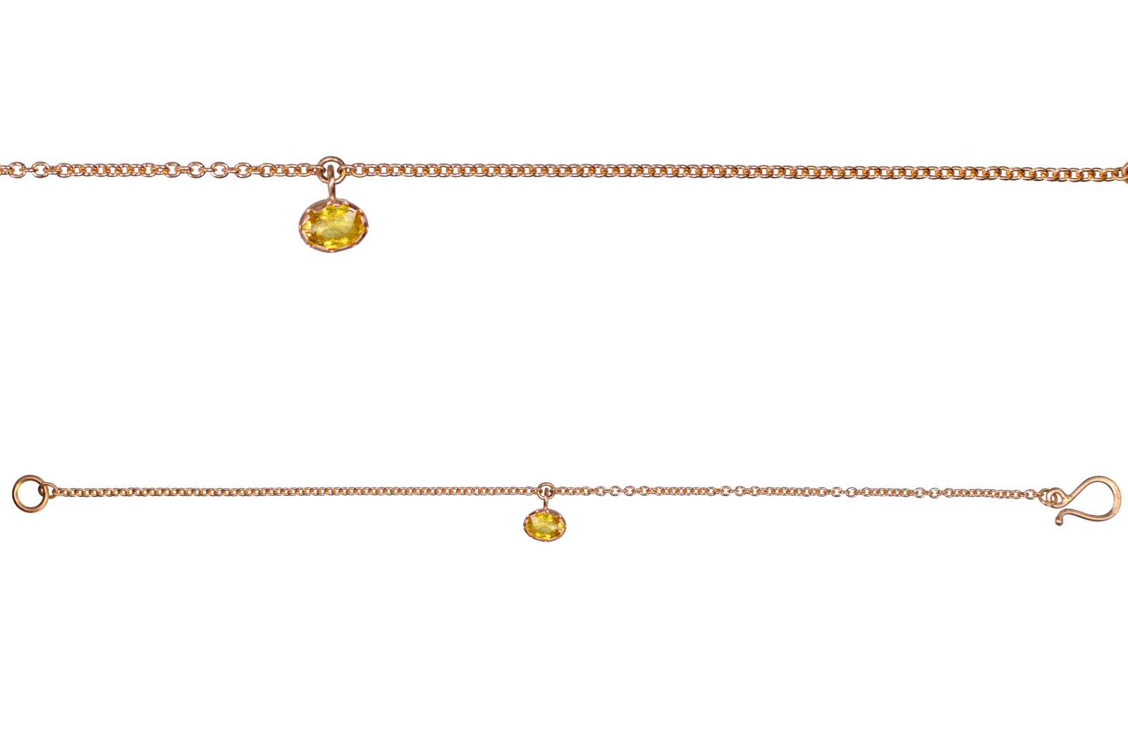 Hope Bracelet Yellow Sapphire 9kt Rose Gold
