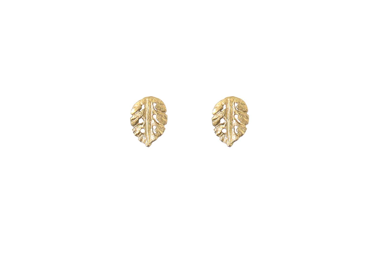 Leaves Earrings 9kt Yellow Gold