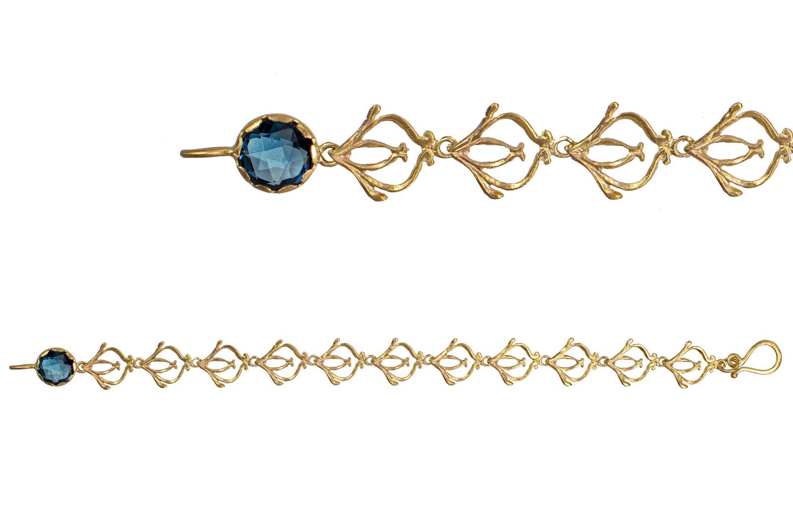 Mini Orchidea Bracelet London Topaz 9kt Yellow Gold