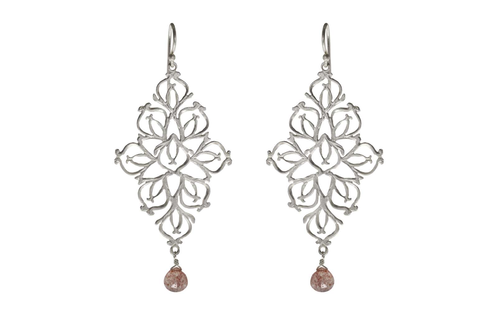 Rhombus Orchidea 925 Silver Earrings