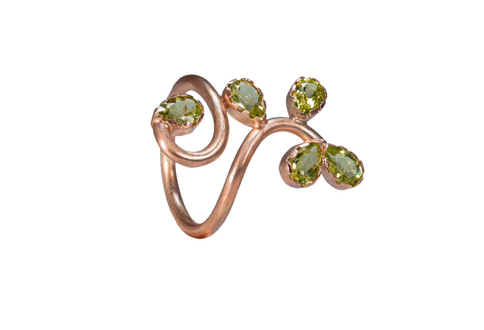 Ramage Ring Peridot 9kt Rose Gold