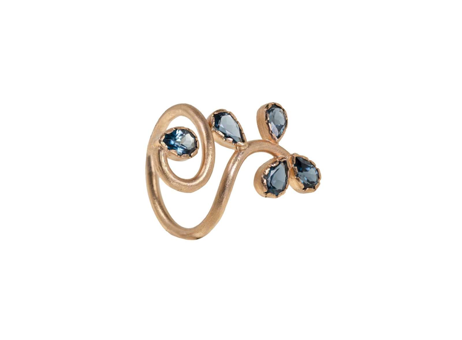 Ramage Ring London Topaz 9kt Rose Gold