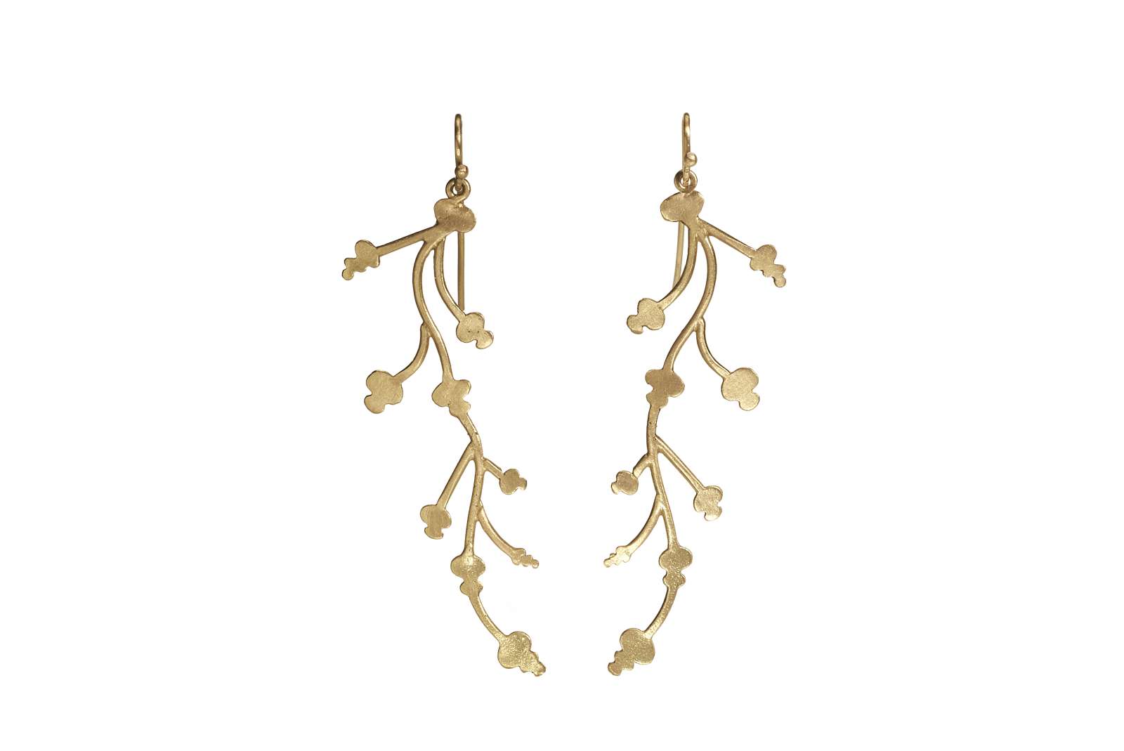 Long Rametto Earrings 9kt Yellow Gold