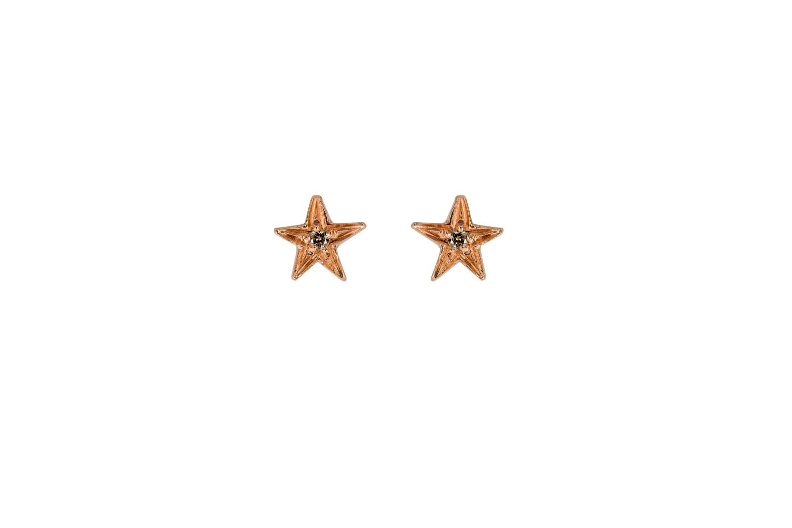 Stella Earrings Diamond 9kt Rose Gold