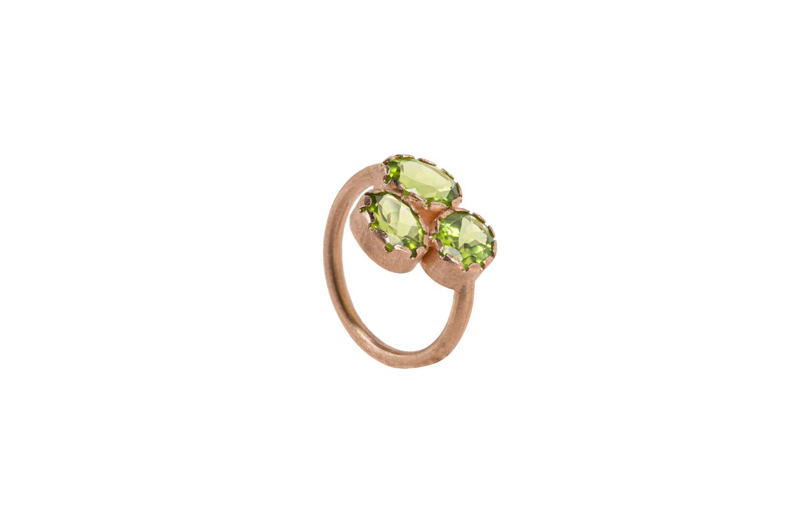 Fleur Ring Peridot 9kt Rose Gold