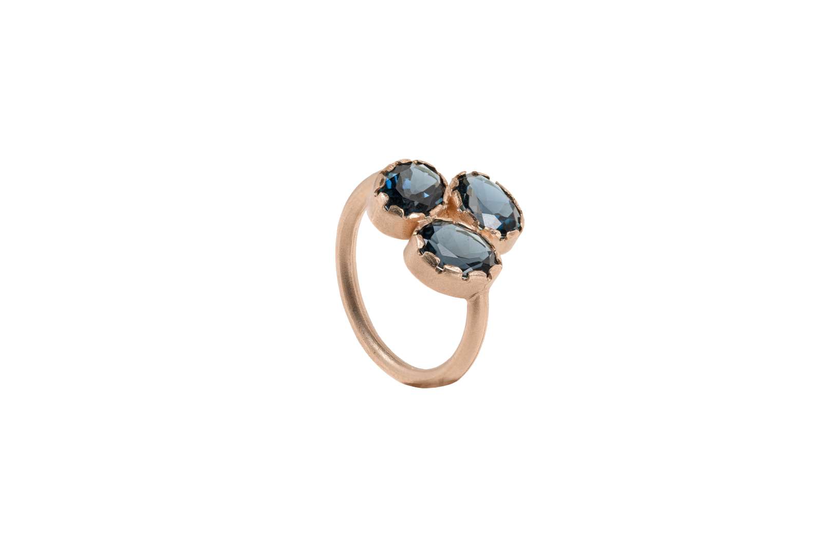 Fleur Ring London Topaz 9kt Rose Gold