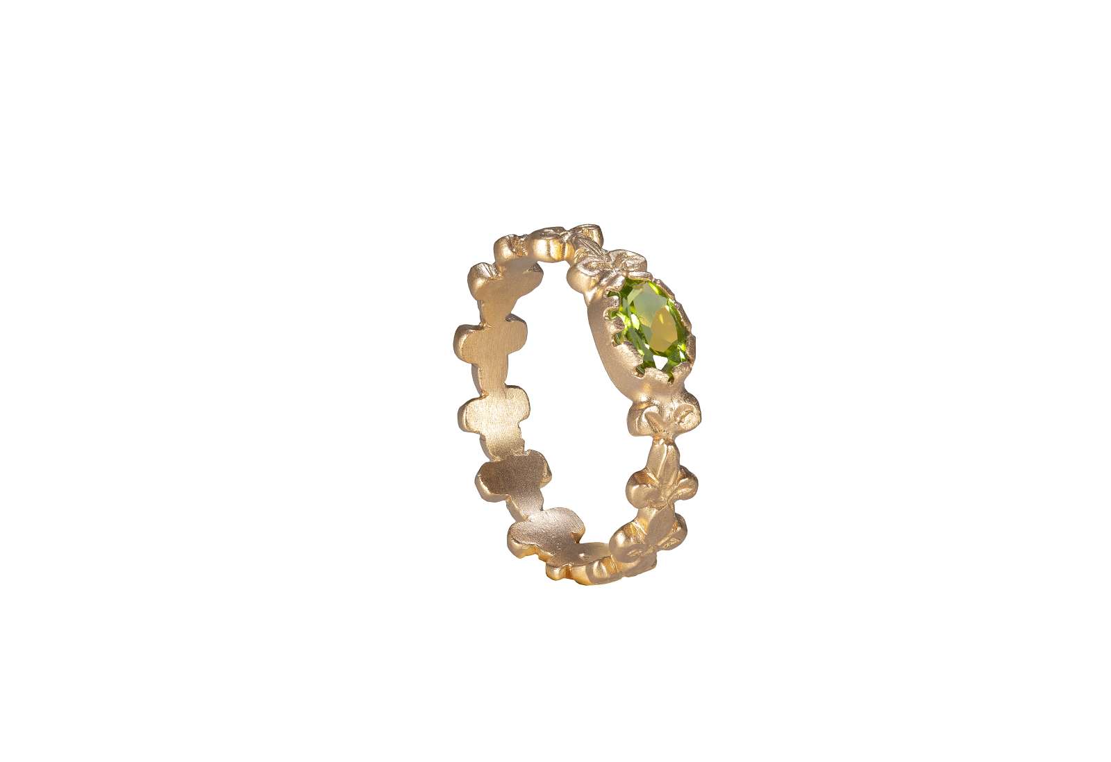 Gigliuccio Ring Peridot 9kt Yellow Gold 